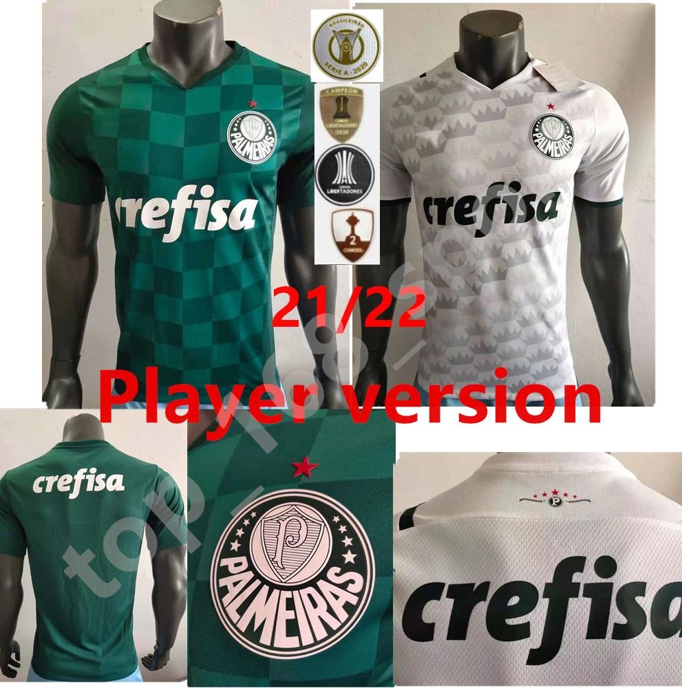 

21 22 Player version Palmeiras .ADRI soccer Jersey 2021 2022 Home green BORJA Shirt Away #7 DUDU Man football uniforms, Black;yellow