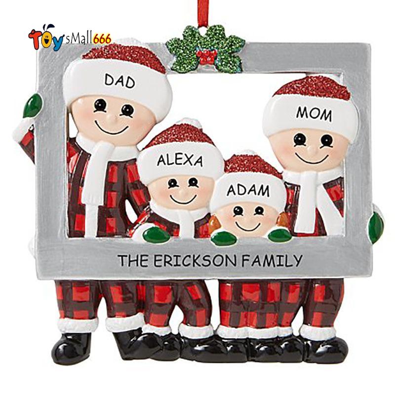 

Christmas Love Family Pendant Photo Frame DIY Name Benediction Ornament Xmas Tree Hanging Pendants Party Decoration