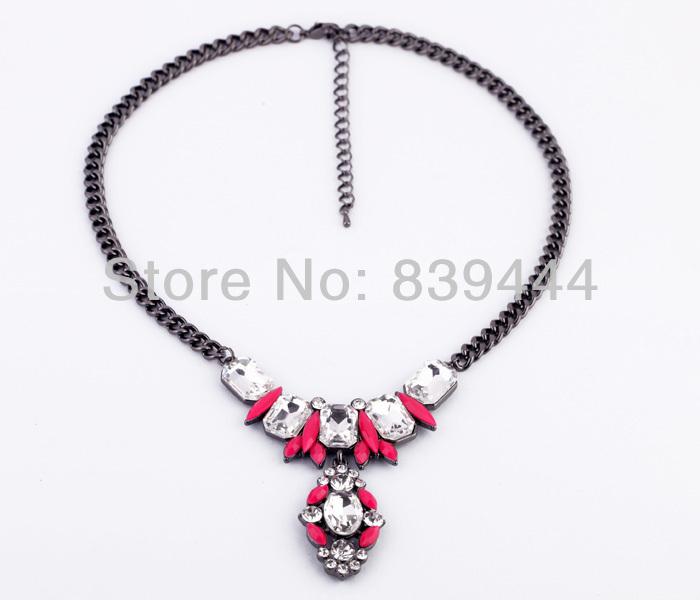 

Pendant Necklaces Fashion Jewelry Antique Gold Color Fresh Crystal Necklace, Silver