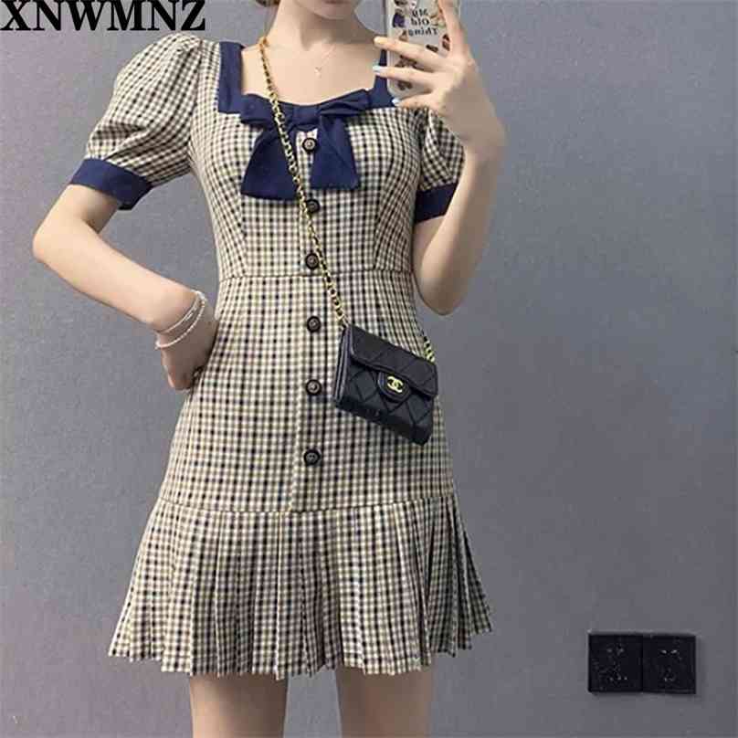 

French small sweet wind restoring ancient ways hubble-bubble sleeve party led lattice dress goddess van temperament 210520, Multi