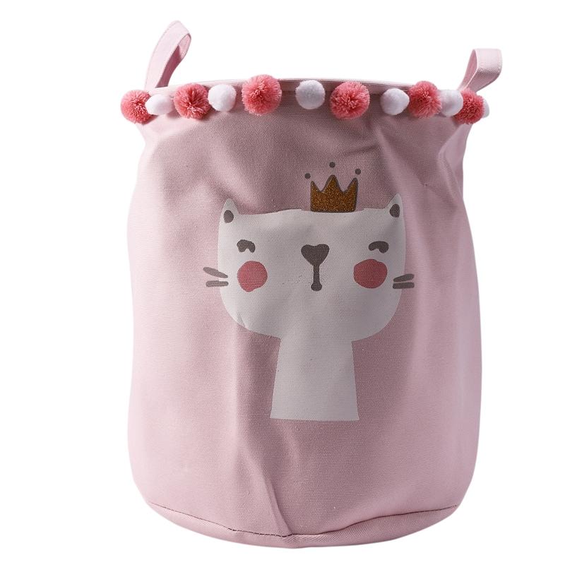 

Folding Laundry Basket Cartoon Storage Barrel Standing Toys Clothing Bucket Organizer Holder Pouch Household Pin & Organization