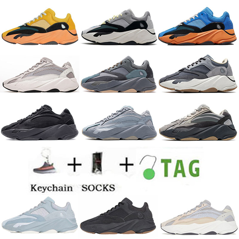 

Static Reflective 700 V2 Running Shoes for mens Breathable Inertia Tephra Solid Grey Utility Black Men Women Sport Trainers Sneakers Eur 36-46, Brown