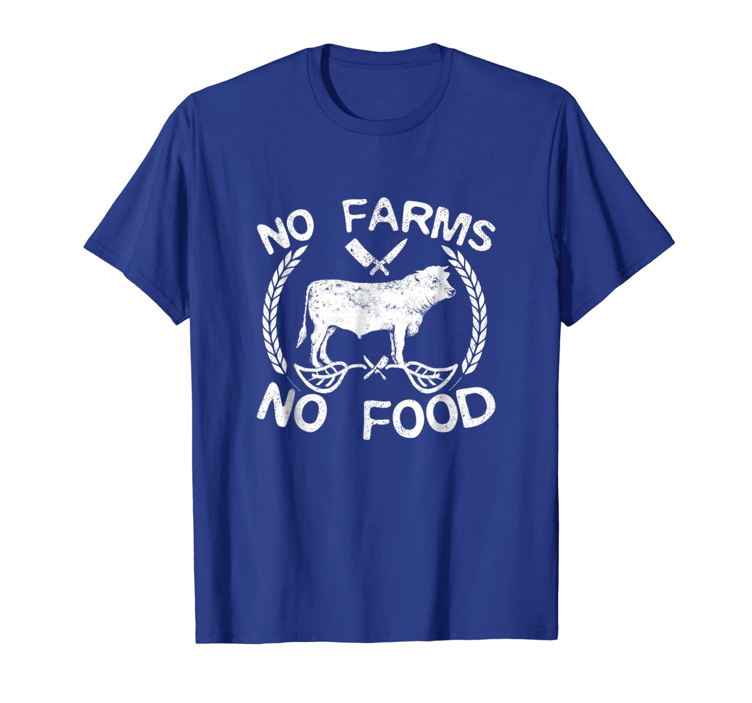 

no farms no food cow livestock farmer gift t shirt, White;black
