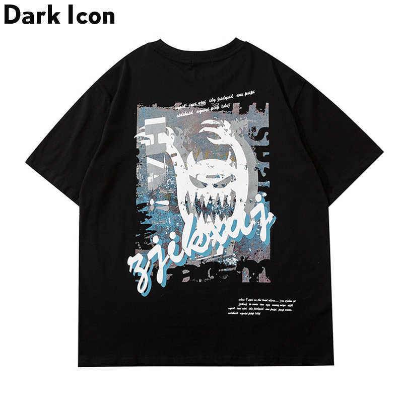 

Streetwear Hip Hop T-shirt Men Summer Oversized Tshirts for Men Tee Shirts Male Top 210603, Black