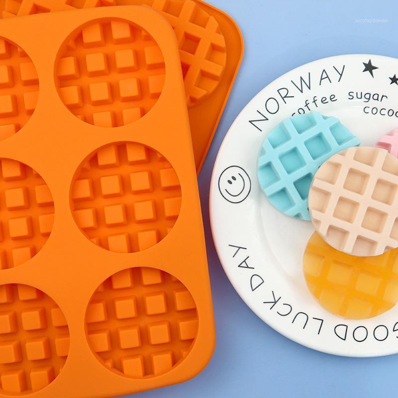 

Baking Moulds Selling 6 Hole Round Silicone Waffle Cake High Temperature Resistant Diy Mold Easy To Demould
