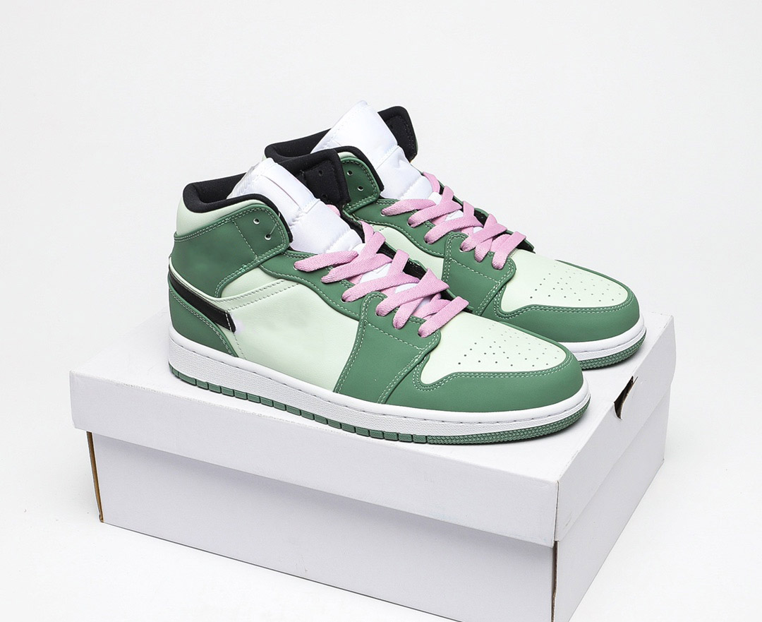 

2021 Jumpman 1 Mid SE "Dutch Green" man and woman fashion running shoes high quality classics outdoors sneakers size 36~45 with box