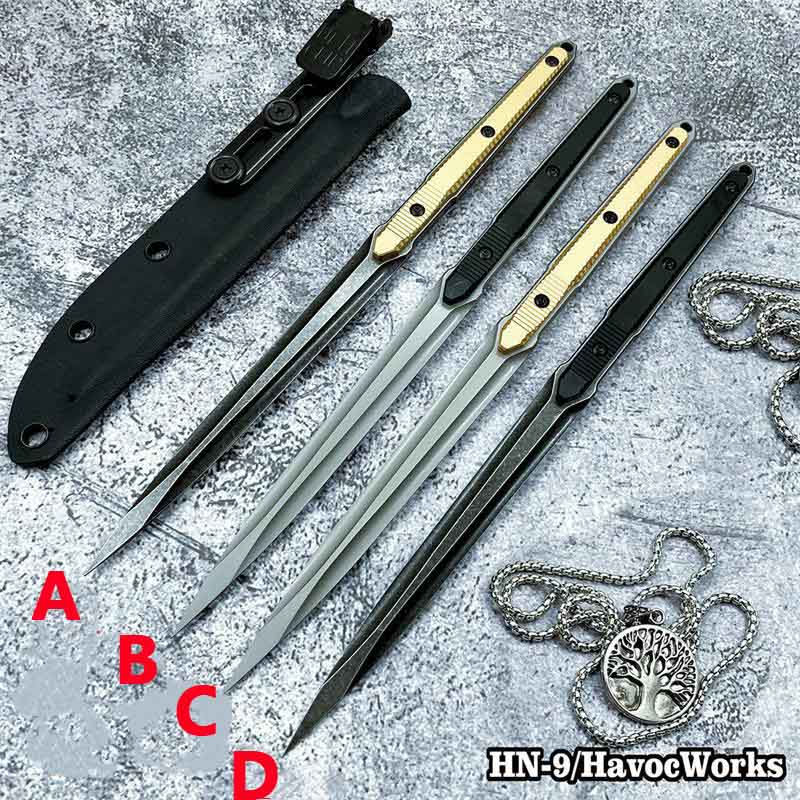 

HN-9 HavocWorks straight knife Hand stab 440C Aviation aluminum handle hunting self defense Combat camping outdoor tactical knives BM 176 4600 ut88 zt