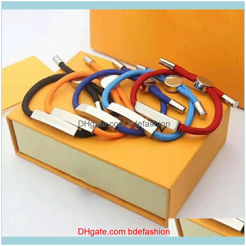 

Charm Bracelets Jewelryunisex Fashion Designer Bracelet Luxury High Quality Rope Bag Lock Pendant Jewelry Gift Aessories 5 Colors Supply Dro