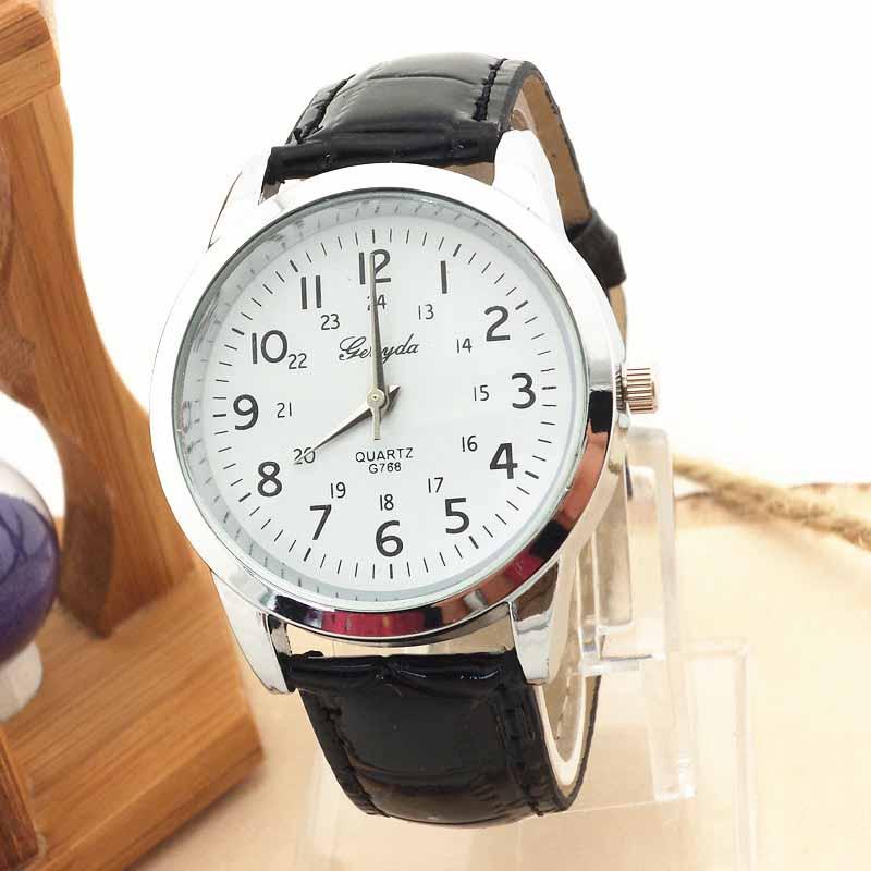 

Wristwatches Splendid Elegant Analog Luxury Sports Leather Strap Quartz Mens Wrist Watch Masculino Reloje 2021, Red