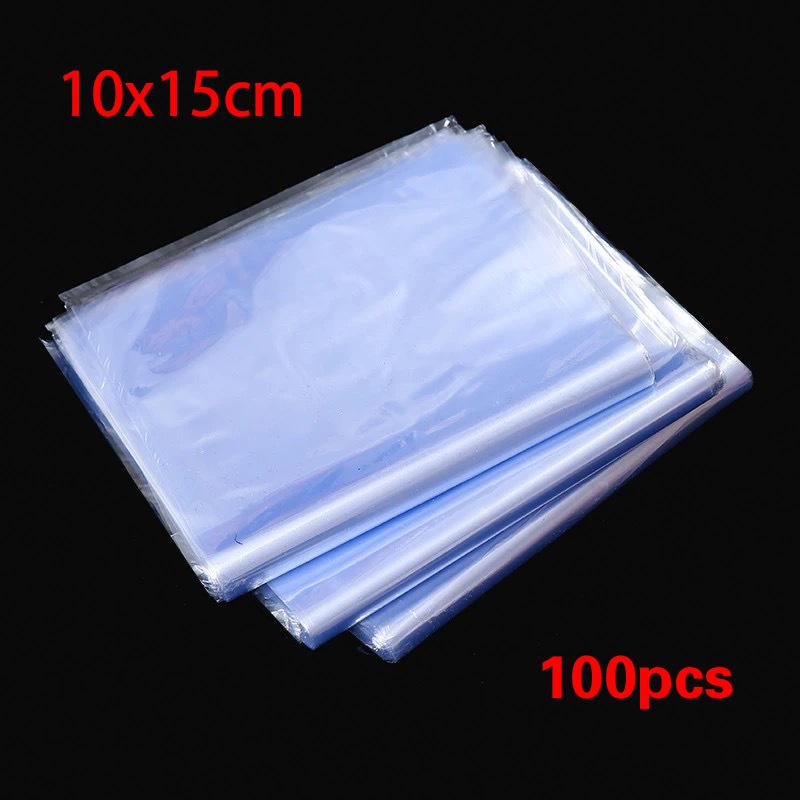 

Storage Bags 100PC PVC Heat Shrinkable Film Bag Blue Transparent Packaging Household Shoe Plastic