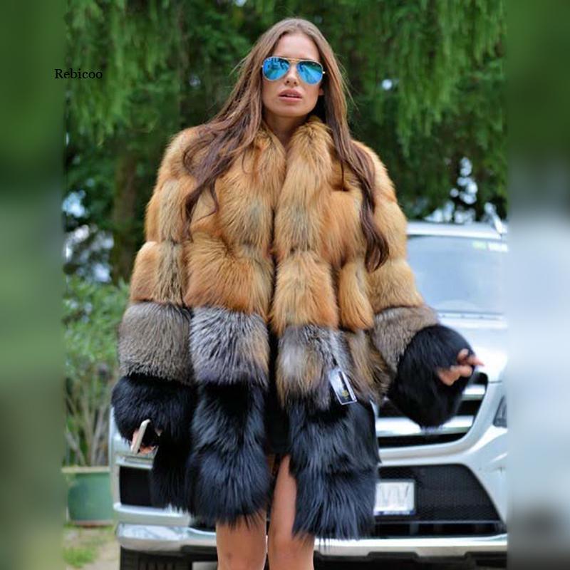 

Fashion Faux Fur Coat Autumn Winter Women Casual Warm Slim Long Mink Pocket Jacket, Dark gray