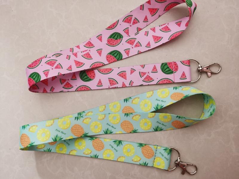 

Keychains Watermelon Pineapple Neck Strap Lanyard Mobile Phone Charms Key Chain
