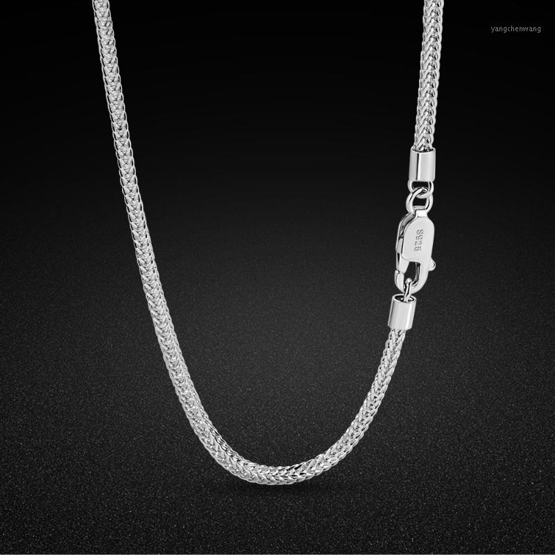 

Chains Minimalist Unisex 925 Sterling Silver Necklace 2MM Chopin Chain Without Pendant Women's Chokers Necklaces Charm Jewelry