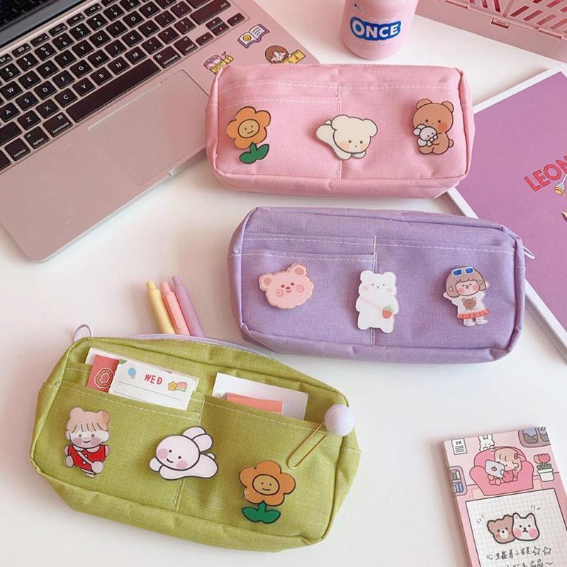 

Pencil Cases Cute Animal Large Capacity S Pen Storage Office School Bags Box Supplies Stationery Pouch T5d9
