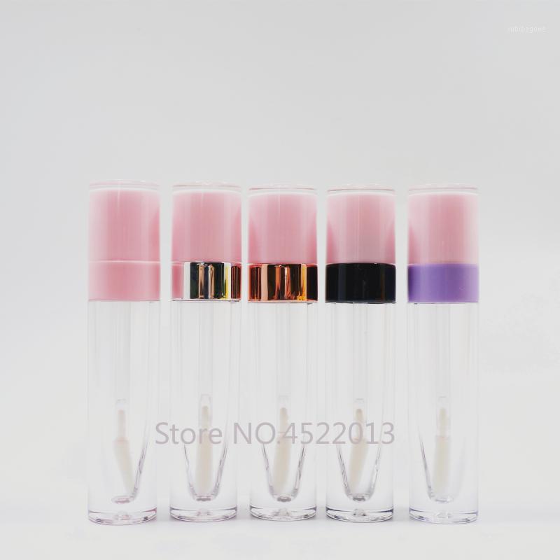 

Storage Bottles & Jars 10-100PCS 6.4ml Empty Lip Gloss Tube Plastic Lipgloss Bottle DIY Container White Black Cap Cylinder Small Wholesale