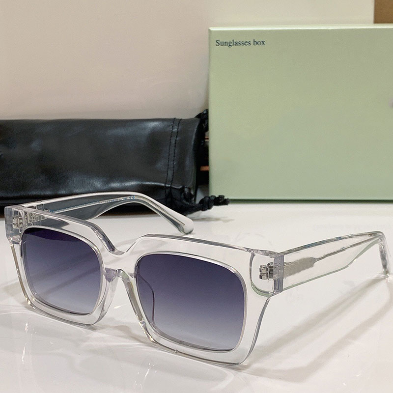 

OFF Mens Sunglasses OW40001U Womens Fashion Classic All-match Square transparent Black White Frame FF Glasses Casual Outdoor Anti-UV400 Designer Top Quality