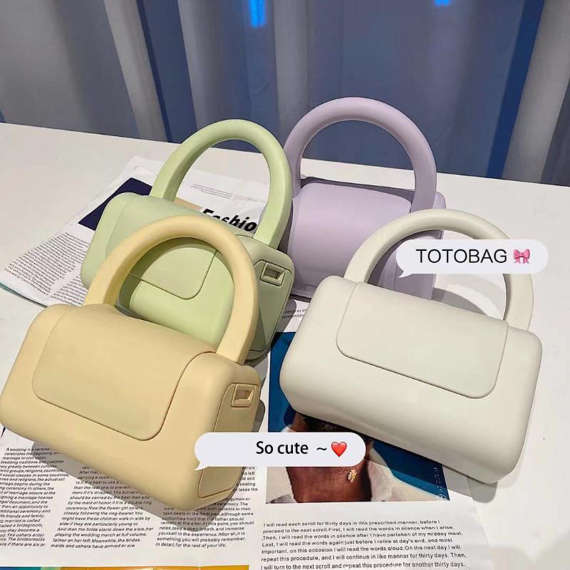 

Evening Bags Female Bag 2021 Trendy Fashion Tao Net Red Box Macaron Candy Color Handbag Small Messenger, Purple