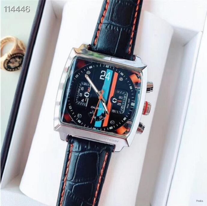

Square Dial Designer Leather Men Mechanical SS Automatic Movement Watch Sports Self-wind Fashion Watches Wristwatches, As pic