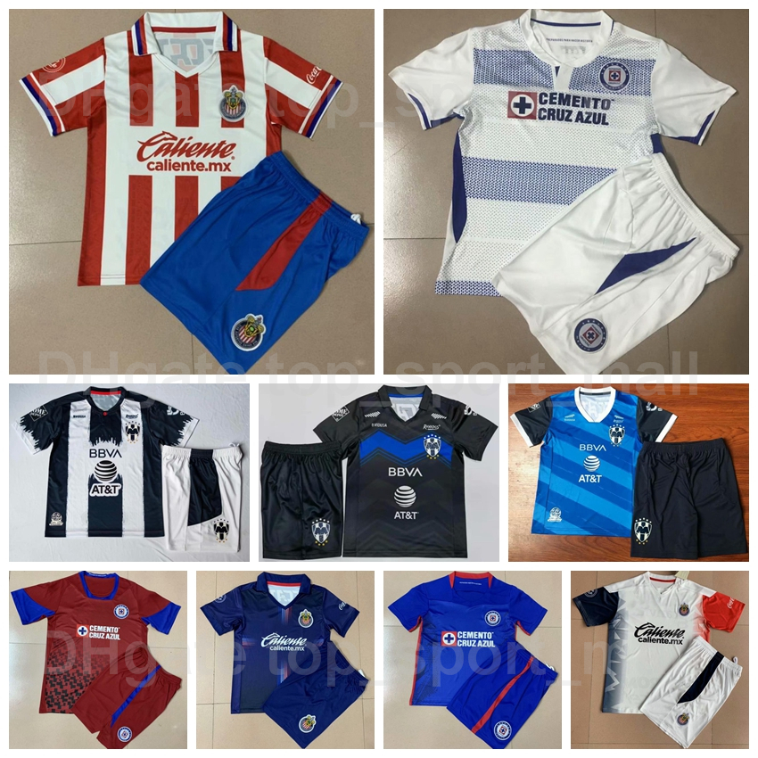 

Mexican Liga CLUB MX Monterrey Jersey Set 2021 2022 Soccer Cruz Azul CD Chivas Guadalajara Rodriguez Alvarado Meza Macias Angulo Football Shirt Kits