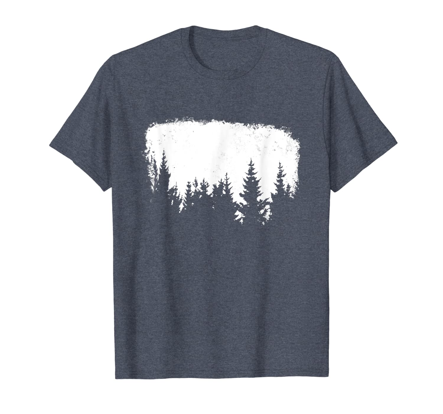 

Minimalist Pine Tree Design World Traveler Graphic TShirt, White;black