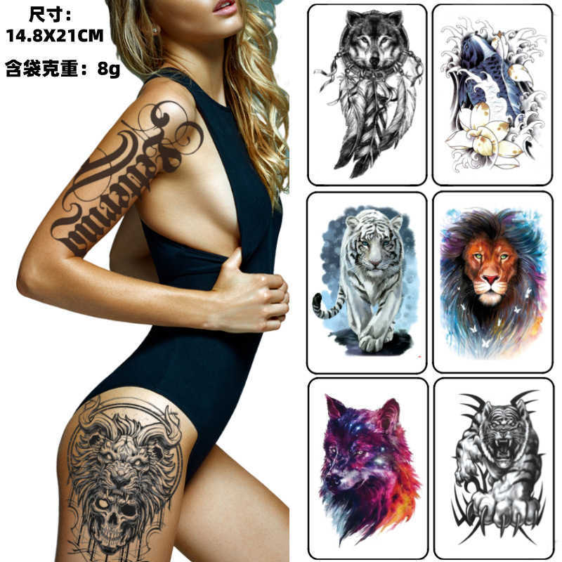 

Tattoo Sticker owl flower arm half arm wolf head tattoo half arm tattoo sticker