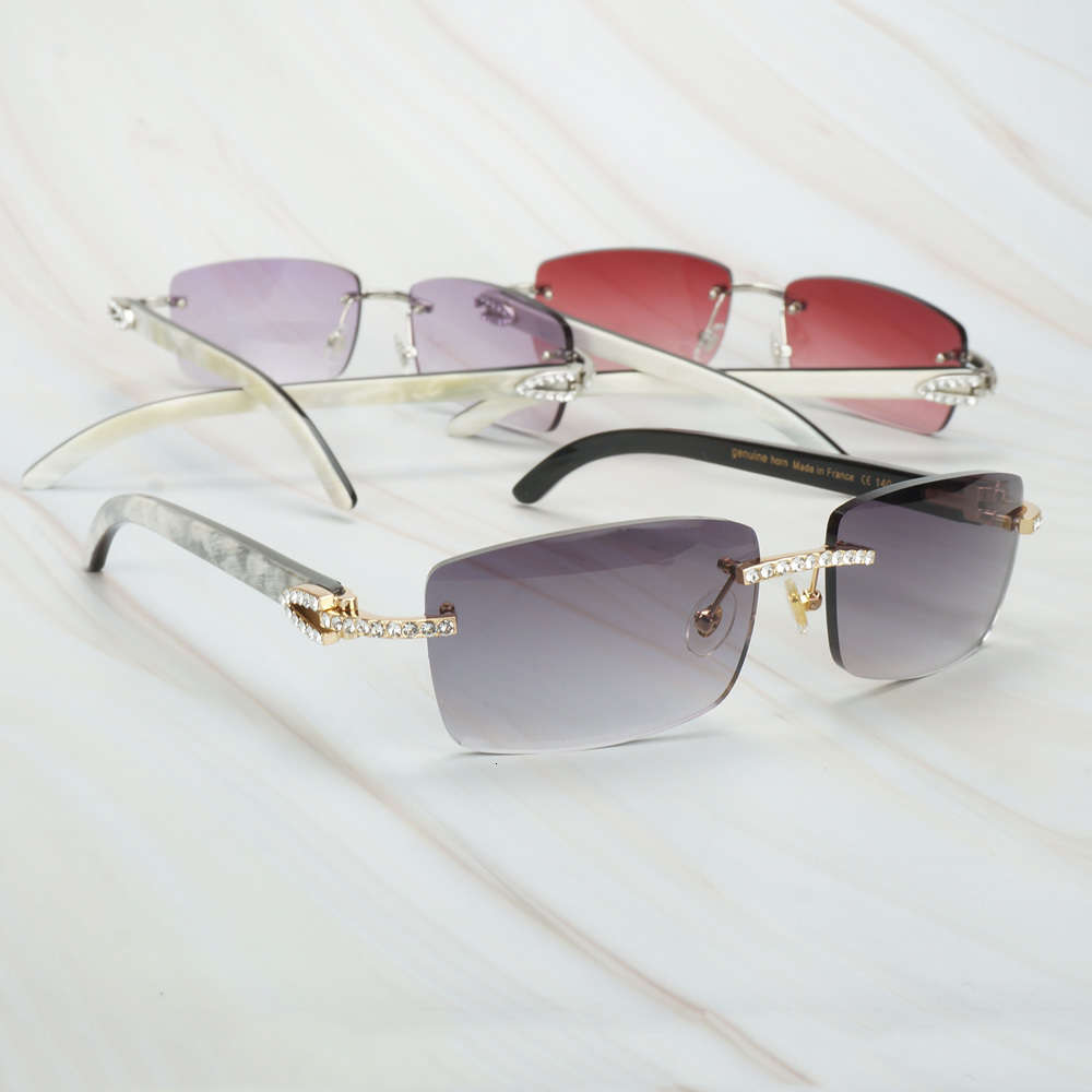 

Luxury White Mix Black Buffalo Horn Sunglasses for Men Womens Sunglasses Brand Designer Carter Eyewear for Fishing Rave Festival