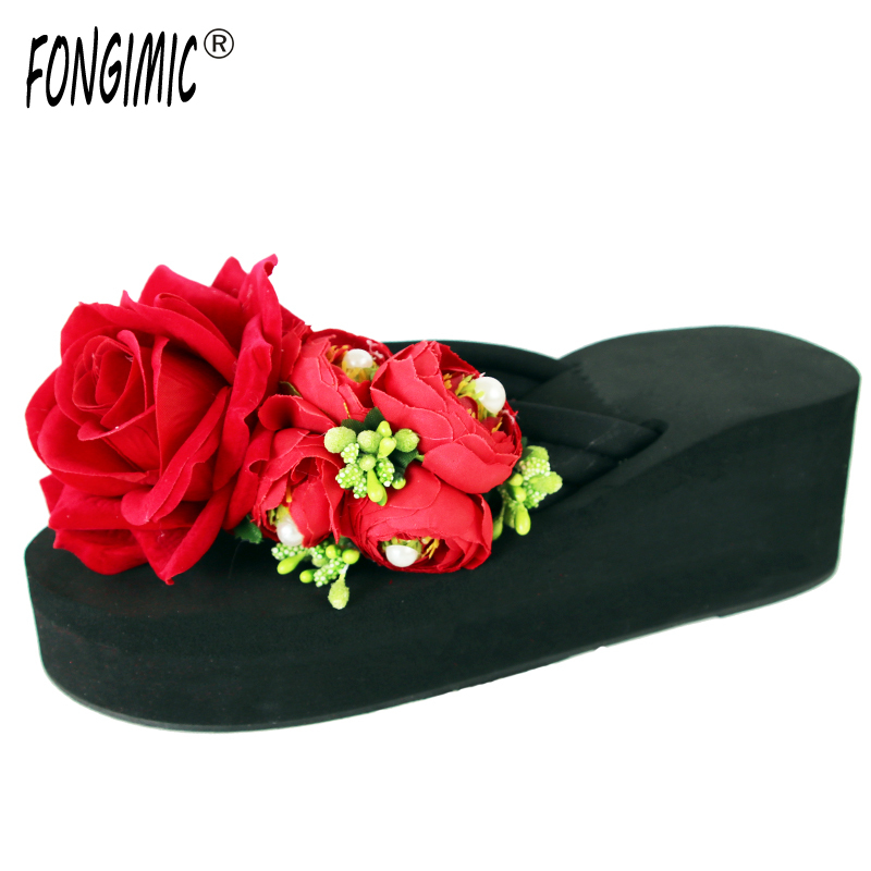 

Specia Dign Beautiful Looking Three Colors Wedg Women Flip Flops Summer Time Casual Wear Female Sho Arrival Sale, Pink