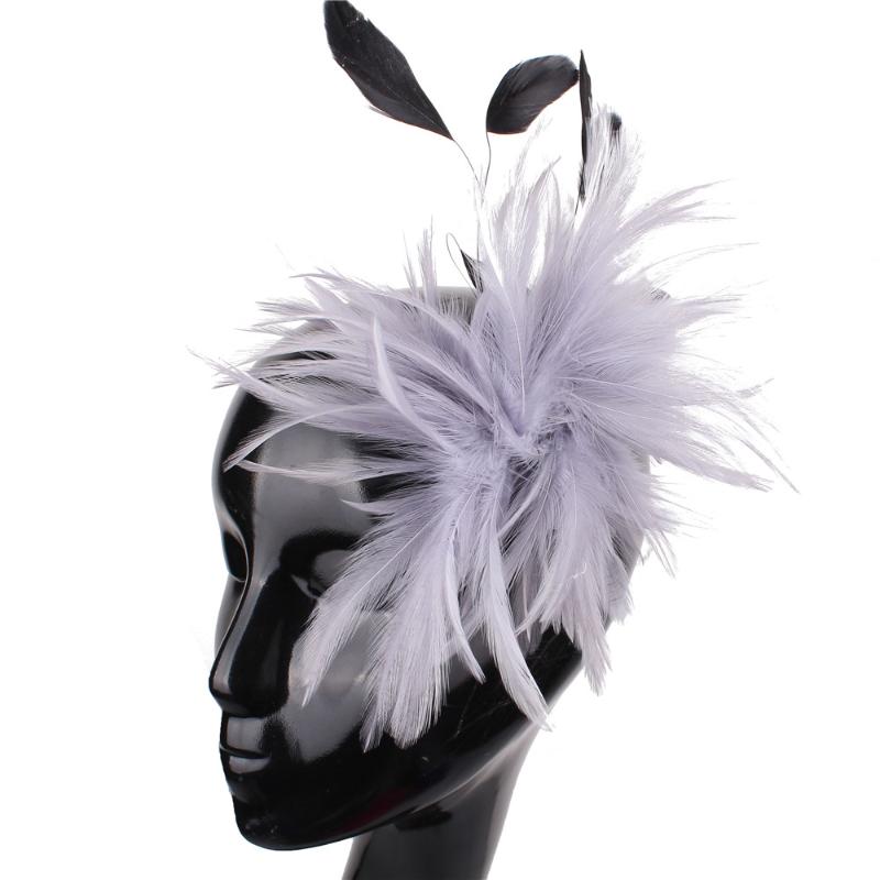 

Hair Accessories Feather Flowers Headwear Clips Nice Fascinator Elegant Womens Wedding Brooches Party Hats High Quality