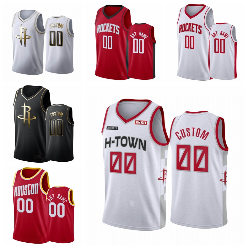 

Houston Rockets MEN Custom 2019-20 White Women Youth Icon Basketball Jersey S-6XL, Black
