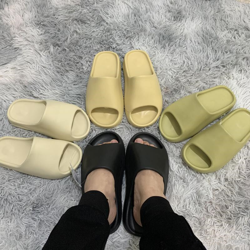

Kanye West Slide Resin Slippers Bone Desert Sand Earth Brown Black Slides Designer Fashion Sandal Beach Sandals Shoes With Box