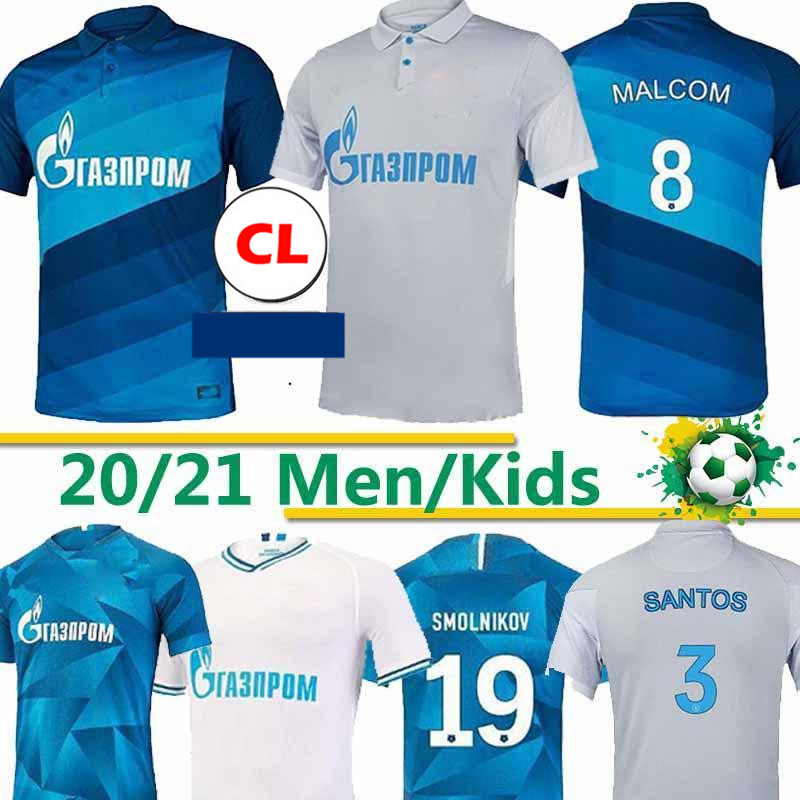 

Zenit soccer jerseys FC St Petersburg Home 2019 2020 AZMOUN maillots Malcom Driussi Artem Dzyuba Barrios Sardar Kuzyaev football shirts, Zenite