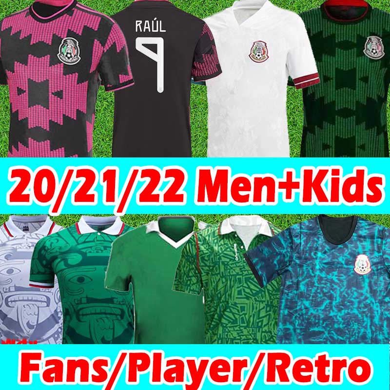 

2021 Mexico soccer jerseys Copa america Fans Player version 86 94 95 98 Camiseta 20 21 CHICHARITO LOZANO DOS SANTOS Retro Men Kids women kits football jersey, 21 22 new trainging kids