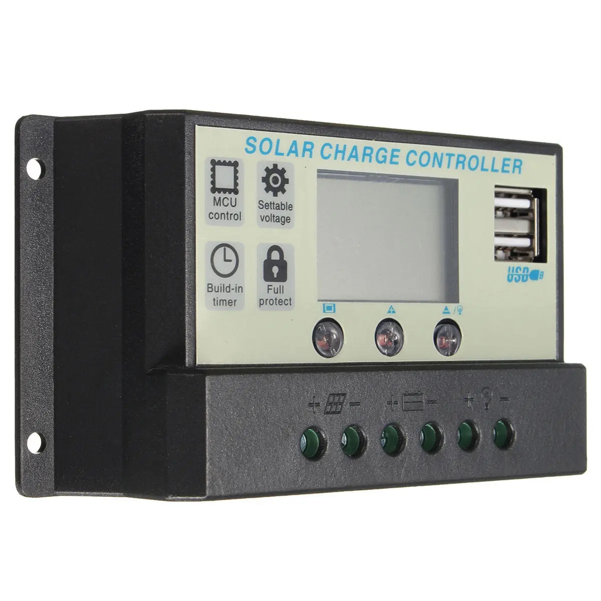 10/20A 12/24V Auto Solar Panel Regulator Charge Controller PWM Battery Charging - 10A-image-687776523