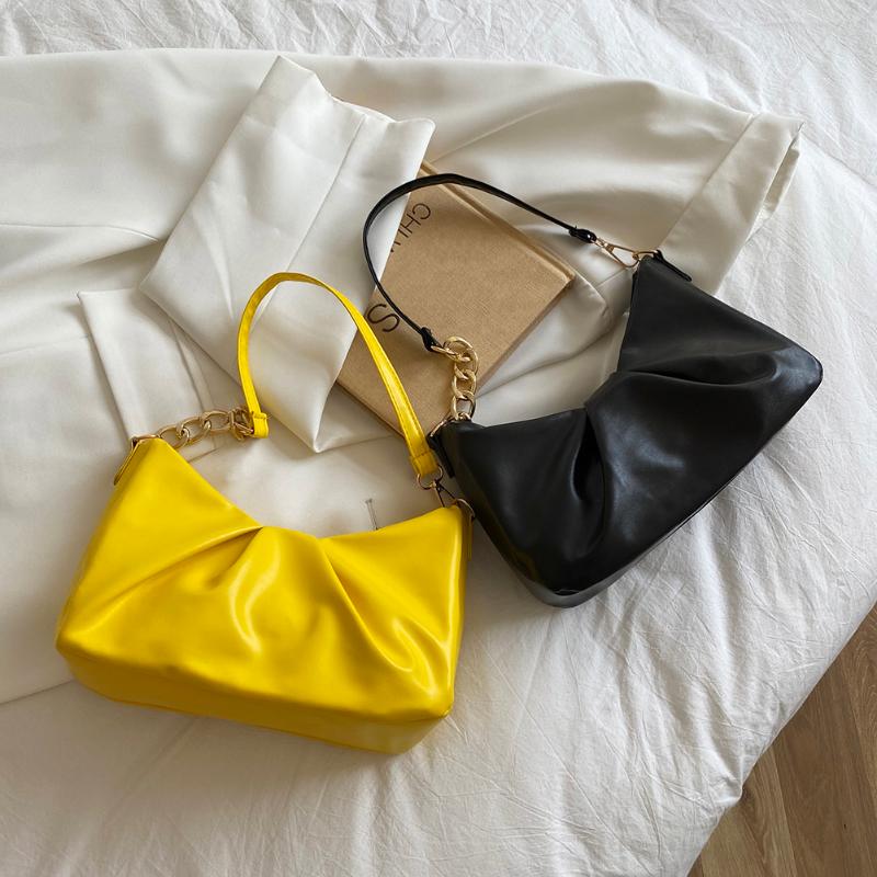 

Evening Bags Stylish Pleated Shoulder Underarm Bag Small For Women Fashion Handbag Casual Ladies Hobos