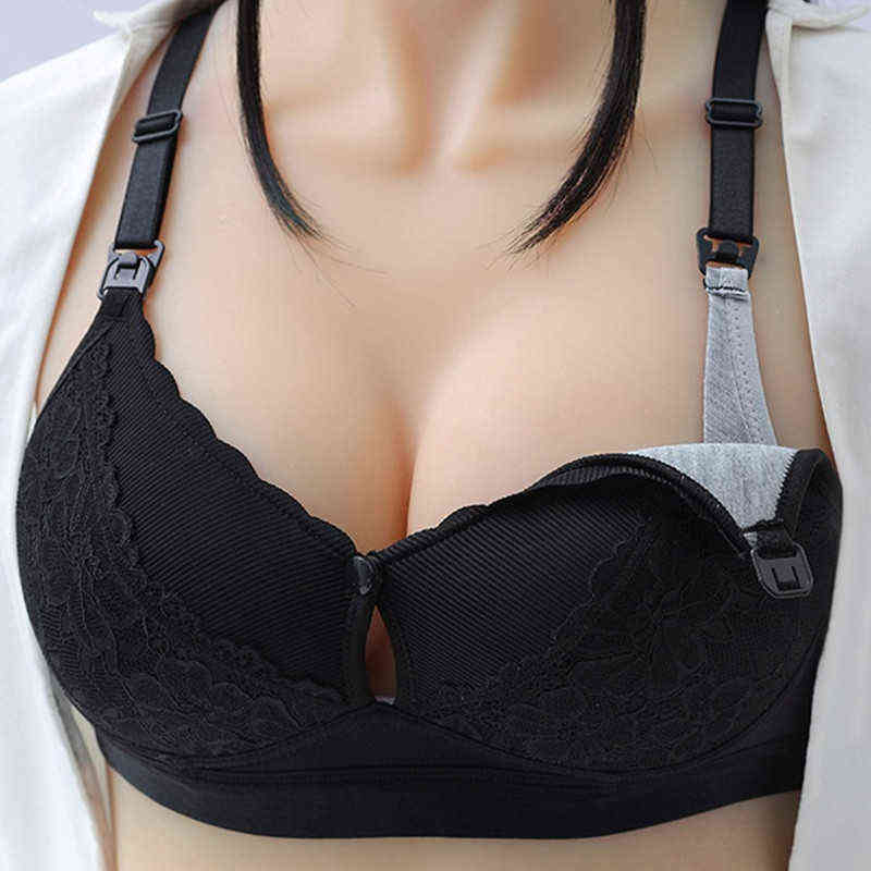 

Nursing Bra Breathable Breastfeeding Bras for Pregnant Women Maternity Bra Plus Big Size Easy Feeding Soutien Gorge Allaitement Y1102, Bule