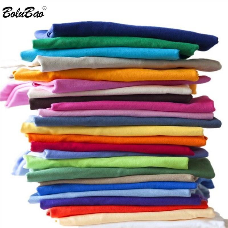 

BOLUBAO Men Solid Color T Shirt Mens T-shirts Summer Skateboard Boy Tee Multi Color Casual Tops Simple Style 210518, Pink