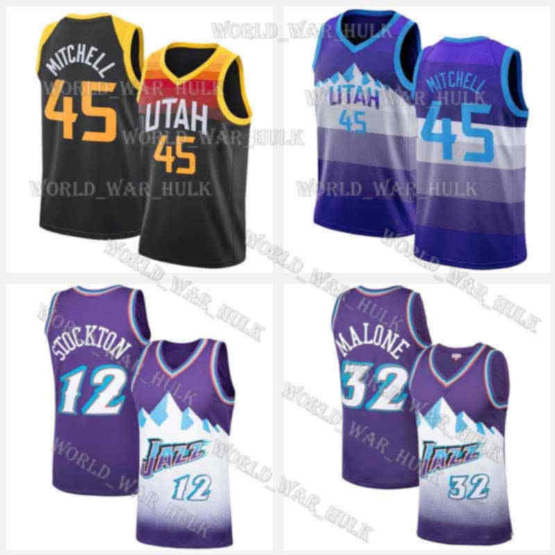 

Black 2020/21 City Jersey Mike Edition Conley UtahJazzBasketball Donovan John Mitchell Stockton Rudy Karl Gobert Malone, Black;red