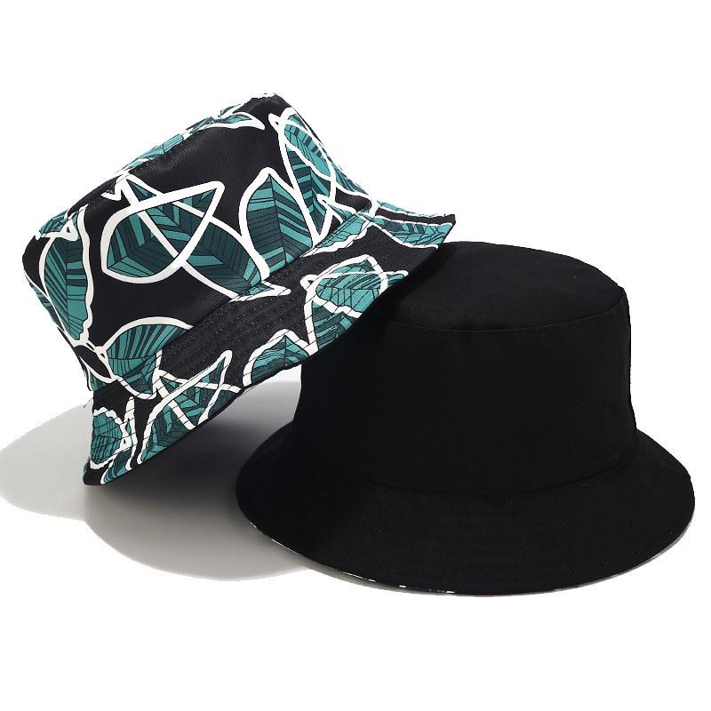

Cloches Two Side Reversible Yellow Bucket Hat Men Women Chapeau Pescador Hunting Hiking Bob Caps Beach Suncreen For Summer, Green