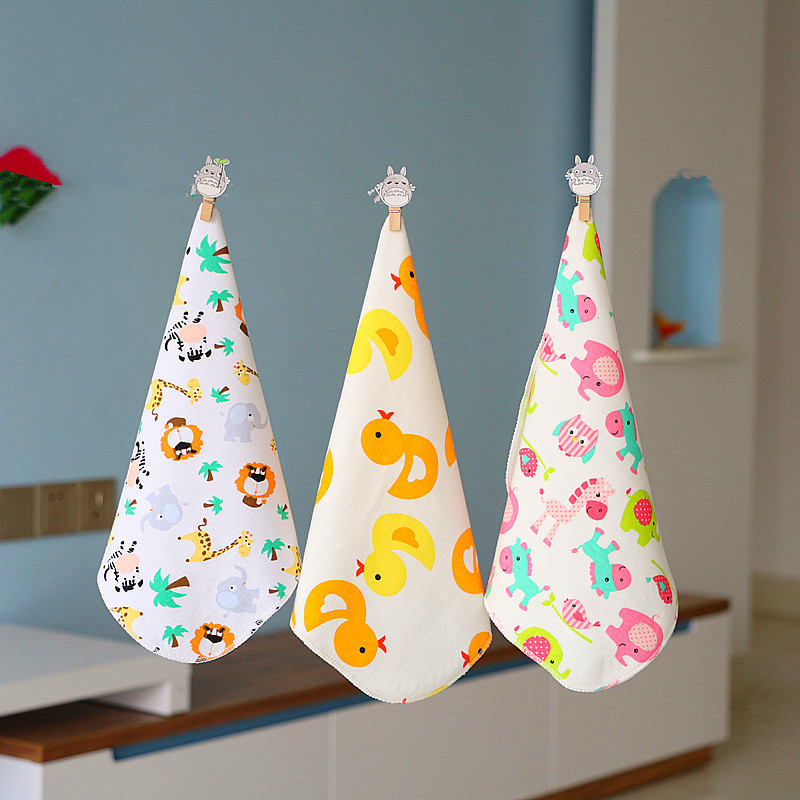 

baby cotton square baby saliva newborn wipe nose small towel printing handkerchief 30 * 30