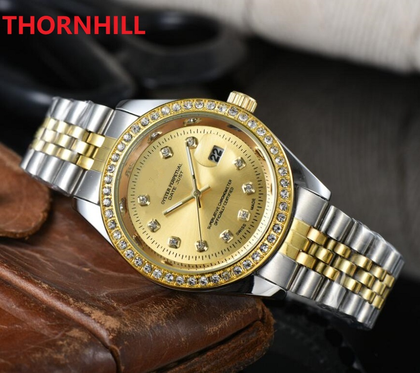 

Diamonds Ring Quartz Watches 40mm montre de luxe full stainless steel Ceramic Sapphire glass waterproof super women men Wristwatches, As pic