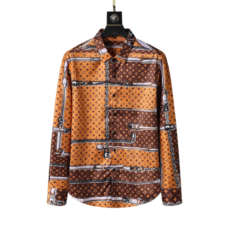 

New business casual men's long sleeve striped shirt plaid shirts men wear#16, Customize