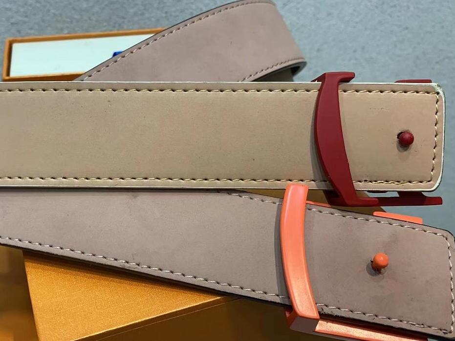 

2022 15 color Luxury Designer Belts Men Women Belts of Mens and Women Belt with Fashion Big Buckle Real Leather Top High Quality 100CM~ 125cm, Belt no box