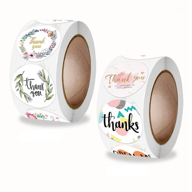 

Gift Wrap Flower Thank You Stickers Decor 1Inch 500PCS Open Me Already Circle Roll Seal Label Wedding Invite Card Box Tag
