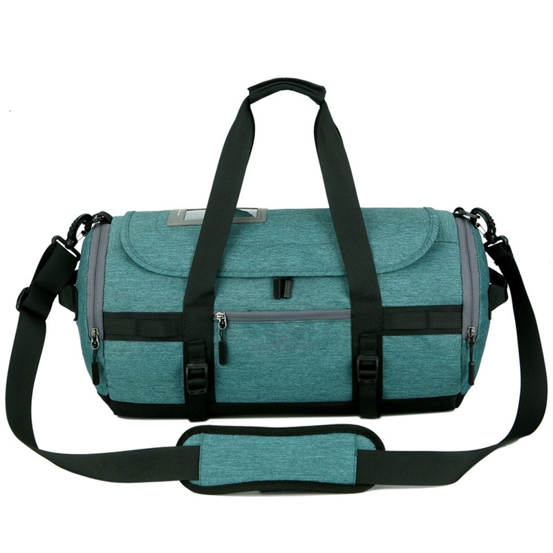 

New fitness sports men's travel women's portable small luggage one shoulder cylinder training bag, Black