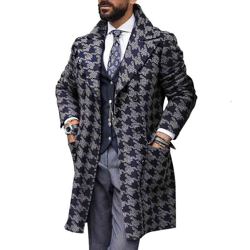 

Men' Mid-length Slim Long Coat 2021 Mens Suit Collar Windbreaker Jacket Men Winter Coats Homme Plus Size Overcoat, 02