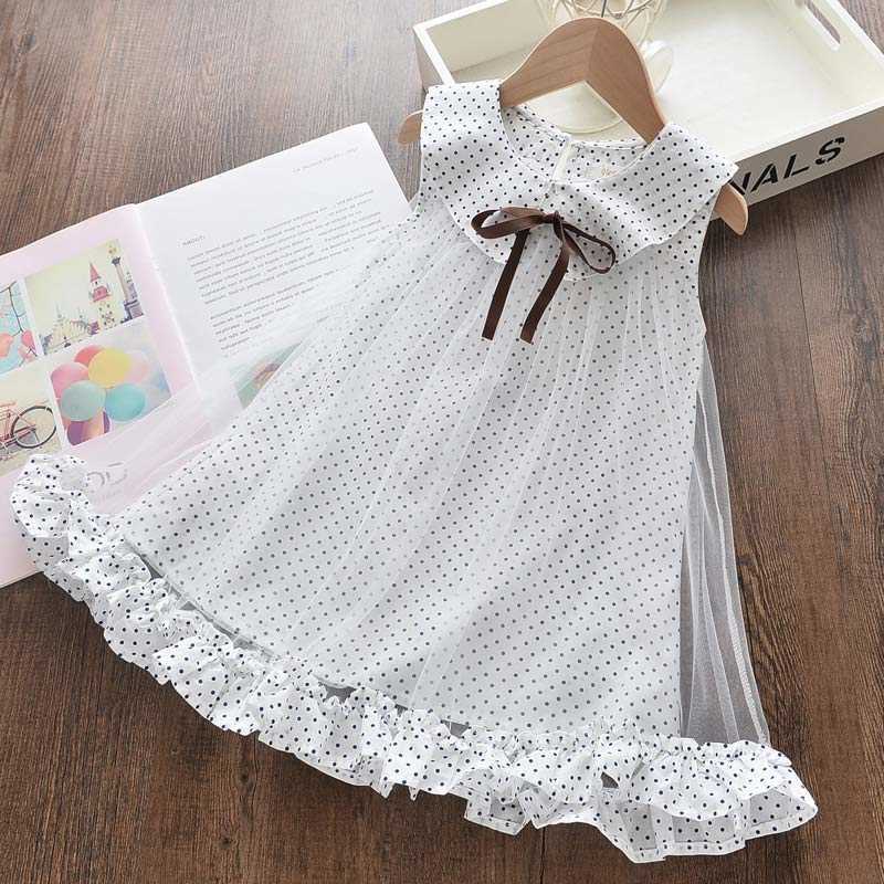 

Bear Leader Girls Polka Dot Dresses Summer Kids Sweet Princess Outfits Bow-knot Kids Vestidos Children Cute Suits 2 6Y 210708, Ay474 gray