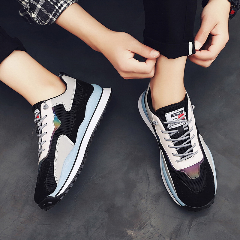 

High Quality Women Men Running Shoes Fashion Students Outdoor Sports Sneakers Black Grey Size Eur 39-44 Code 74-S225