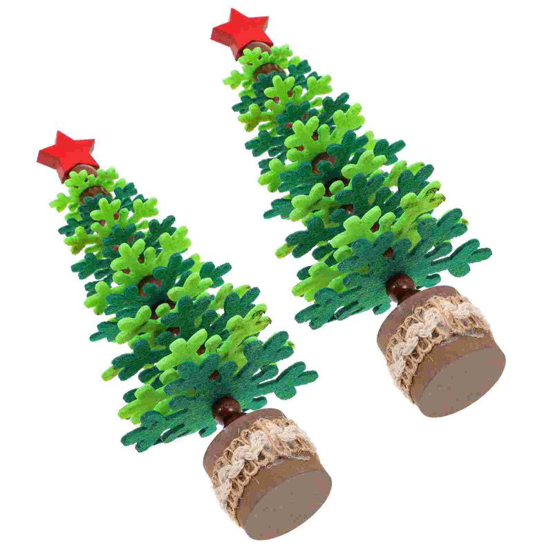 

Christmas Decorations 2Pcs Snowflake Non-woven Tree DIY Assembly Xmas Supply