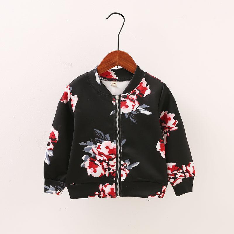 

Jackets Spring&Autumn Fashion 2-6 Years Old Children Printing Jacket Coat For Baby Girl,, Blue;gray