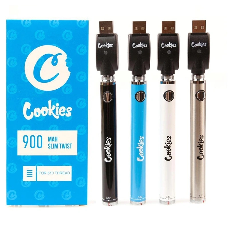 

Cookies Preheating Bottom Dial Battery 900mah Preheat Variable Voltage BUD Vape pen 510 for Wax Oil Th205 Cartridge in Stock